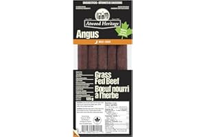 Atwood Heritage Grass-Fed Beef Snack Stix, Mild Flavour, High Protein Snack, Gluten-Free, Nitrate-Free, Made in Canada, 5 Sti