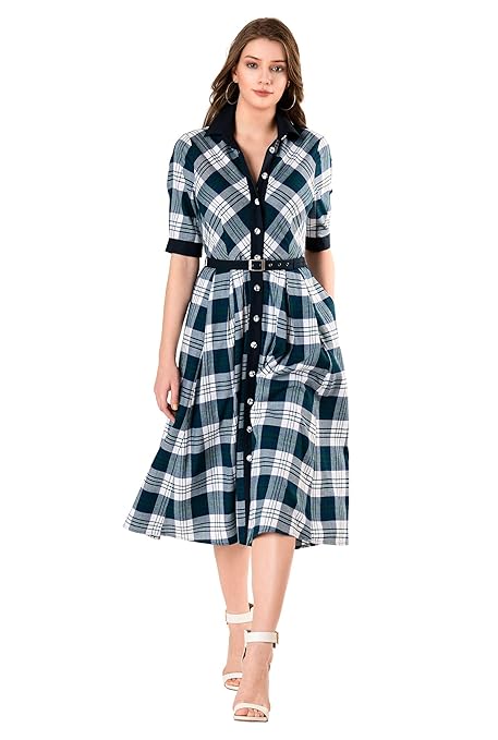 1940s Shirt-waister Dress - Plum