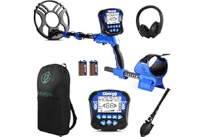 Gbnryg Metal Detector for Adults Waterproof-Professional Higher Accuracy Gold Detector with LCD Display,5 Mode,Advanced DSP Chip 12" Coil Metal Detector