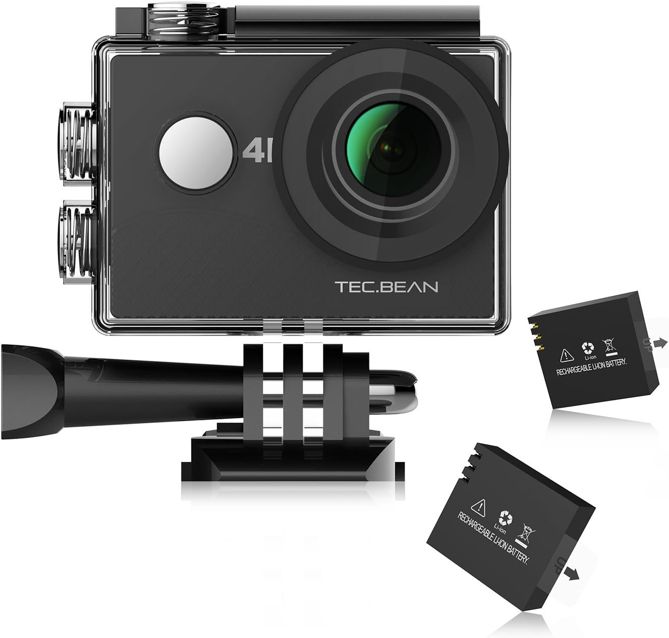 Tec Bean 4k Action Camera 16mp Wifi Waterproof Camera 2inch Lcd Sports Camera 170 Wide Angle Lens Action Cam 2pcs Rechargeable Battery And Accessories Kits Black Sports Outdoors Amazon Canada