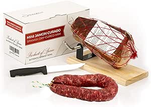 Jamón Serrano Curado Deshuesado 1 kg + Jamonero Kit + ...