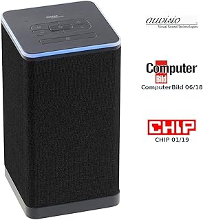 auvisio WLAN Speaker: WLAN-Multiroom-Stereo-Lautsprecher mit Amazon Alexa und Akku, 20 Watt (Smart Lautsprecher)