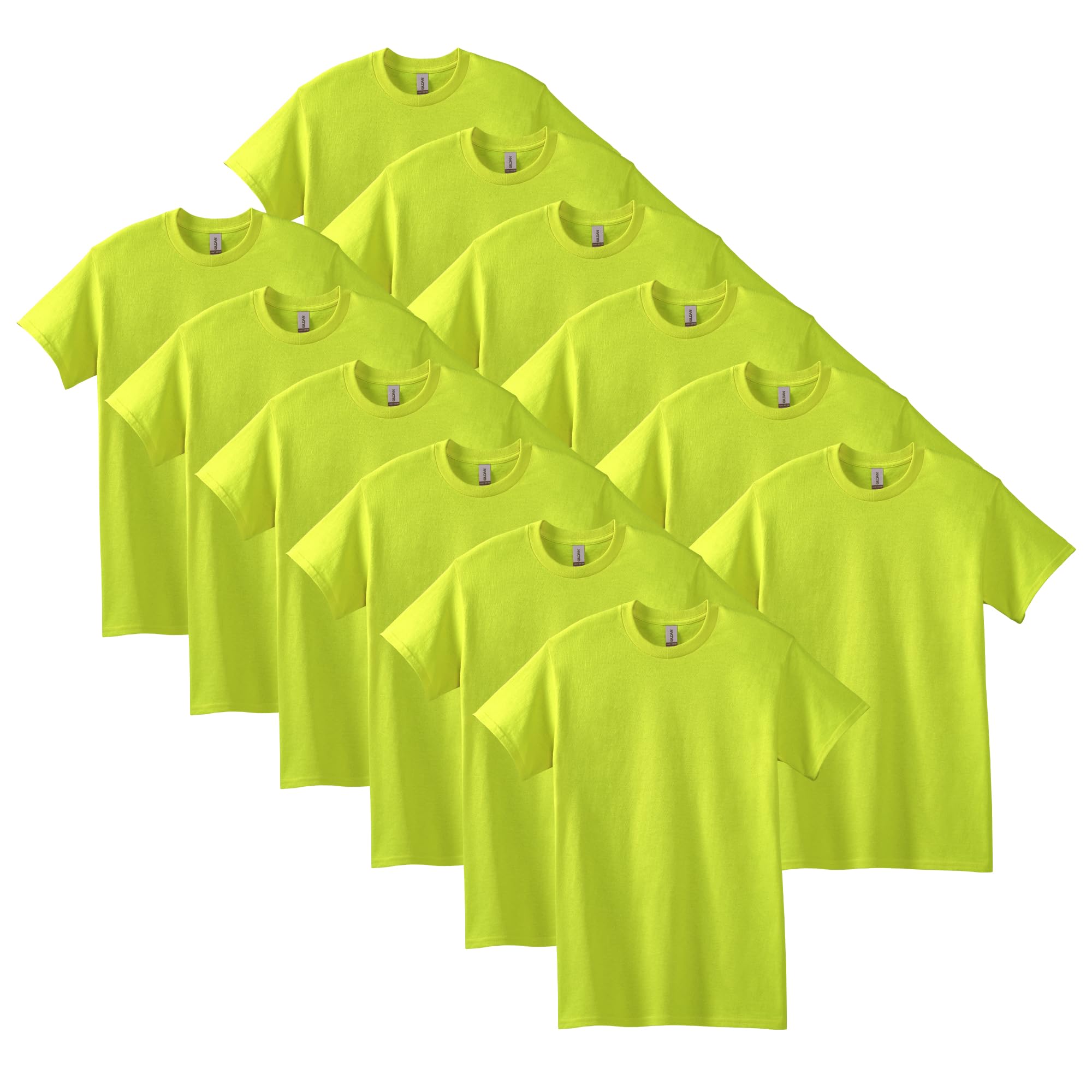 Gildan Heavy Cotton T-Shirt, Style G5000, Multipack, Safety Green (12-Pack), Large Image