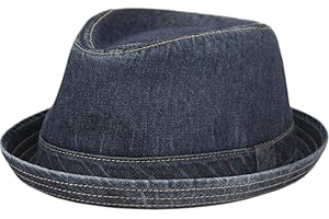 EPOCH Men's Casual Vintage Style Washed Cotton Fedora Hat
