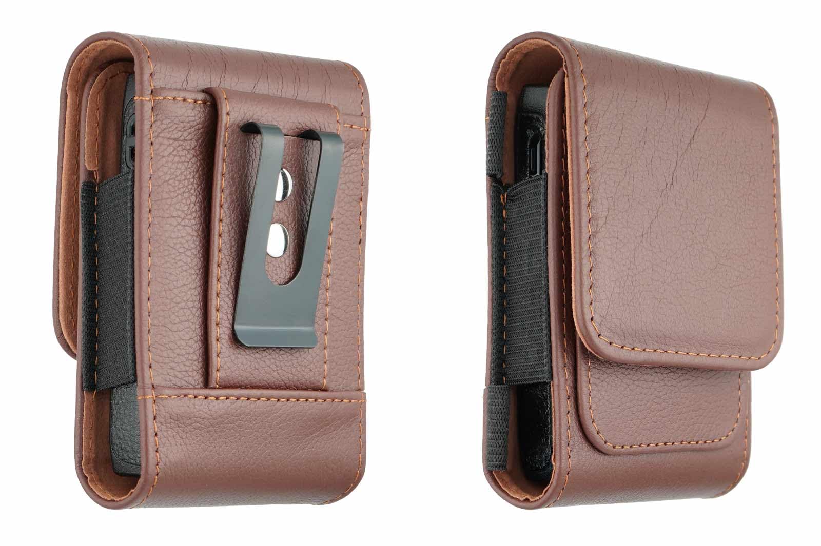 caseroxx Real Leather Pager Holster for & More – for Firefighters & Emergency Personnel, with Clip & Loop