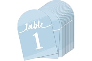 Big Dot of Happiness Dusty Blue Table Number Cards - Double-Sided 5 x 7 inch Wedding Reception Party Event Cards, Premium Car