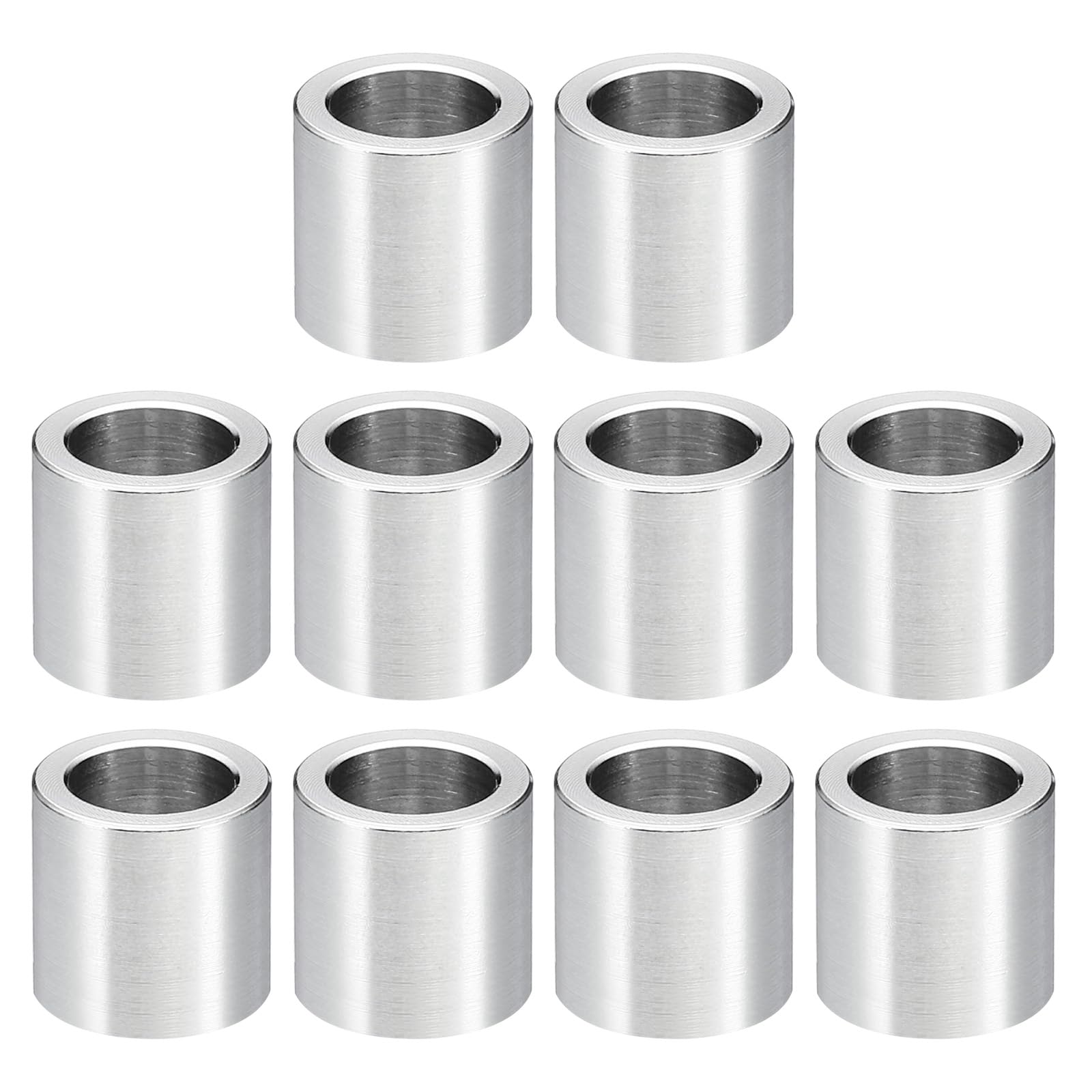 PATIKIL M8 Stainless Steel Spacers, 10Pcs Metal Spacer Stainless Steel 8.2mm ID x 12mm OD x 12mm L Stainless Steel Spacer Screw Standoff for 5/16" or M8 Screw