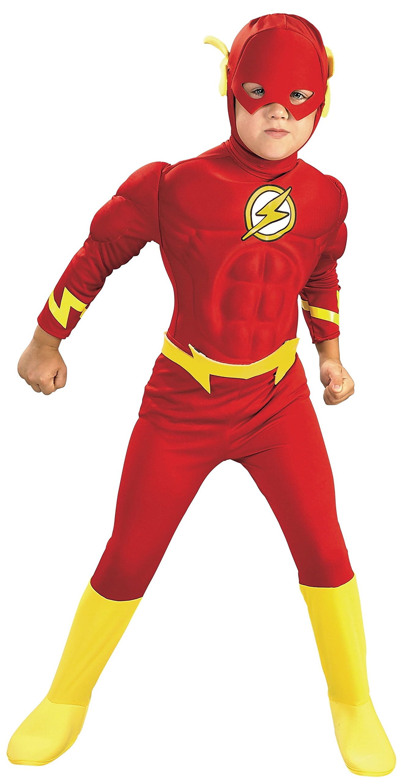 Rubie's DC Comics Deluxe Muscle Chest The Flash Child's Costume, Medium