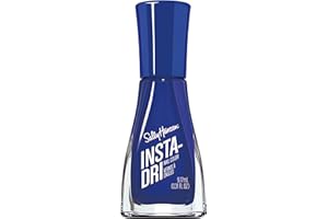 Sally Hansen Insta-Dri Nail Polish | Quick Dry, Long Lasting, Streak-Free Shine | Opaque, Shiny | 492 On the Download | Dark Blue Nail Color.