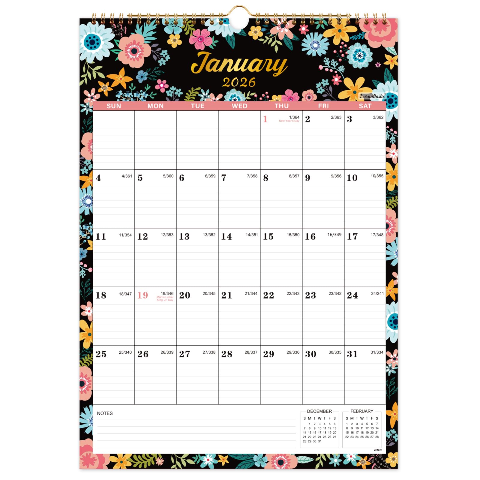 View 1 of 2026 Wall Calendar - Calendar 2026, 12 Monthly Wall Calendar with Thick Paper, Jan. 2026 - Dec. 2026, 12" x 17", Twin-Wire Binding, Perfect for Planning