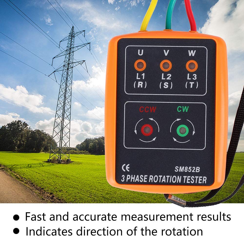 3 Phase 60V To 600V AC Sequence Order Presence Rotation Checker 