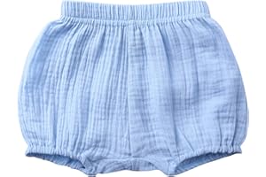 GENERIC Baby Bloomers for Boys Girls Cotton Linen Bubble Shorts 𝐃iaper 𝐂overs Infant Solid Underwear Cute Summer Clothes