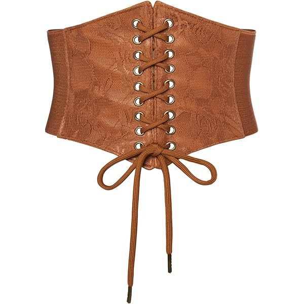 Floral Corset Waistband for Women, Lace-up Waspie Belt  display picture 1