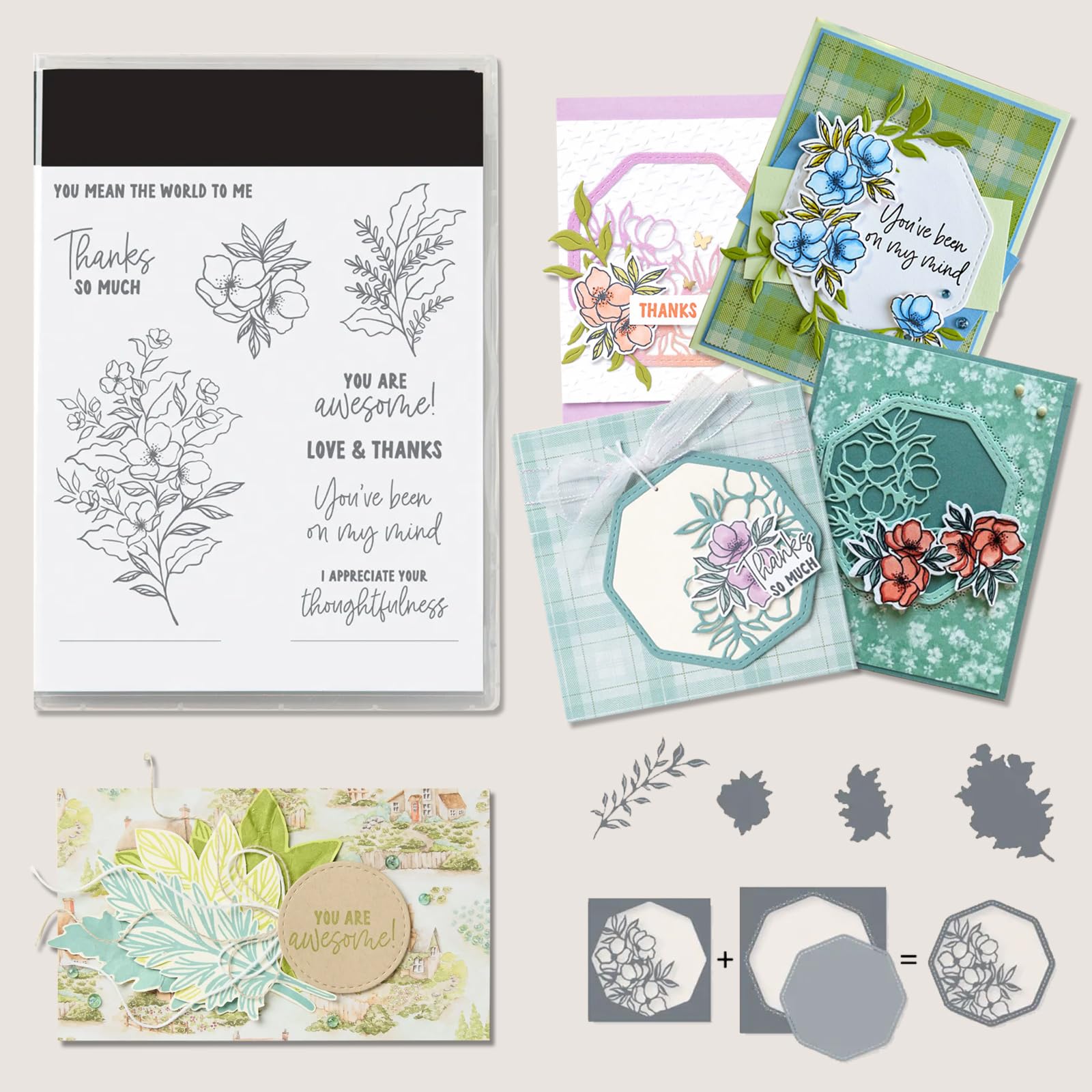 Photo 1 of 2025 Stamps and Dies for Card Making, Creative Scrapbooking and Die Set for DIY Variety of Handmade and Holiday Album Scrapbook Birthday Cards (M1042)