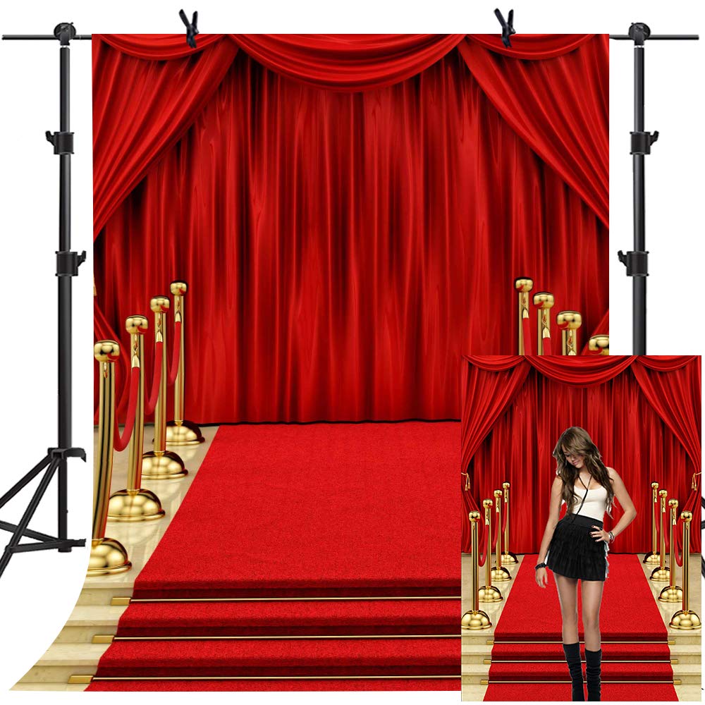 Photo 1 of MTMETY Red Carpet Curtain Backdrop Background Photo Video Studio Photography (5x7ft)