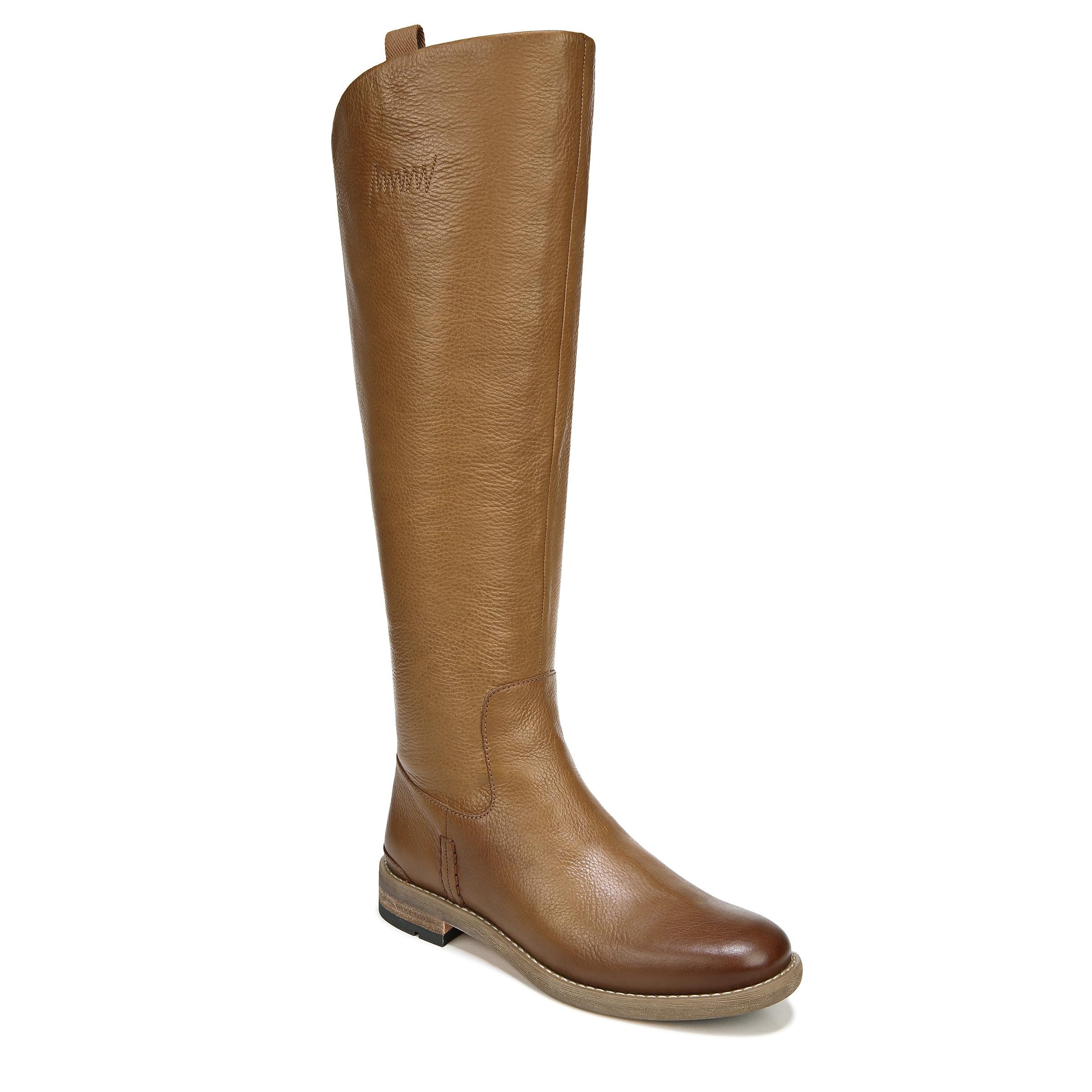 Franco Sarto Womens Meyer Knee High Flat Boots Tan Narrow Calf Leather 5 M