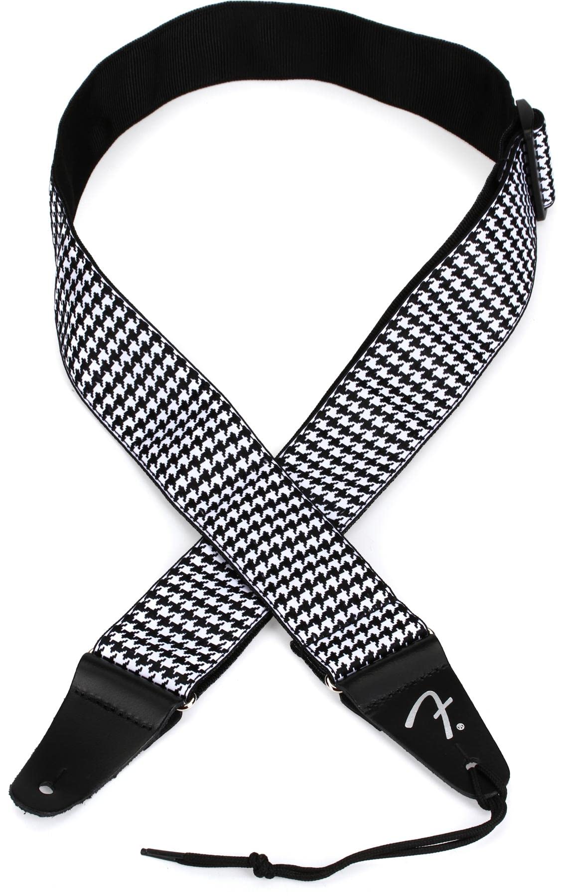 Fender© Houndstooth Jacquard Strap - 2" Wide - White