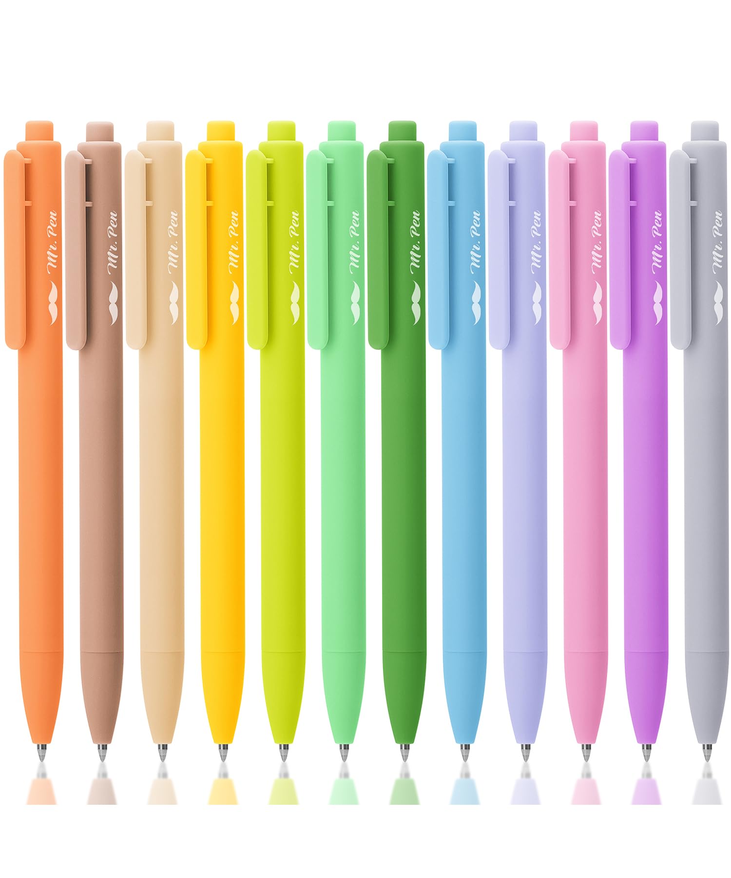 Photo 1 of Mr. Pen- Retractable Gel Pens, 12 Pack, Light Vintage Ink Colors Gel Pens Fine Point, Fast Dry