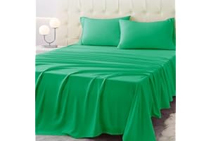 Homilay Twin Size Bed Sheet Set - 3 Piece Soft Microfiber Sheets with Deep Pockets, Cooling Technology, and Wrinkle-Free Pillowcase. Hotel-Quality, Durable Bedding, Mint Green