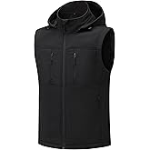 GGleaf Men's Softshell Vest Windproof Lightweight Golf Vest Outerwear with Pockets, Sleeveless Jacket for Sports