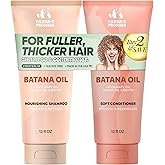Panda's Promise Batana Oil Shampoo and Conditioner Set – Sulfate-Free Haircare with Batana Oil Nourishing Duo for Smooth, Soft and Manageable Hair For All Hair Types, Unisex (12 fl oz Each)