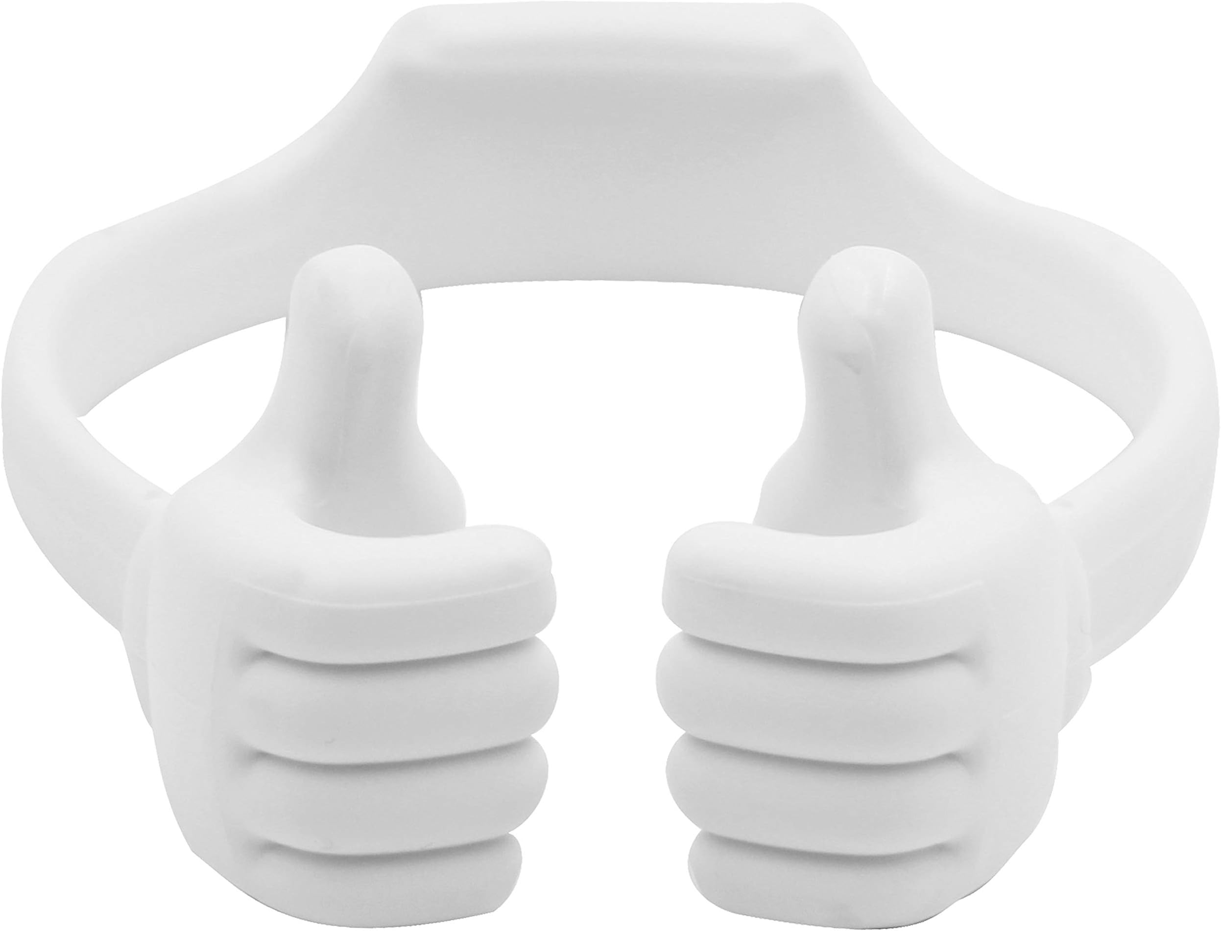 Honsky Thumbs-up Cell Phone Stand Holder, Tablet Stand Cradle for Desk Desktop Smartphone Cellphone Mobile Phone Tablets ¨C Universal Adjustable Flexible, White