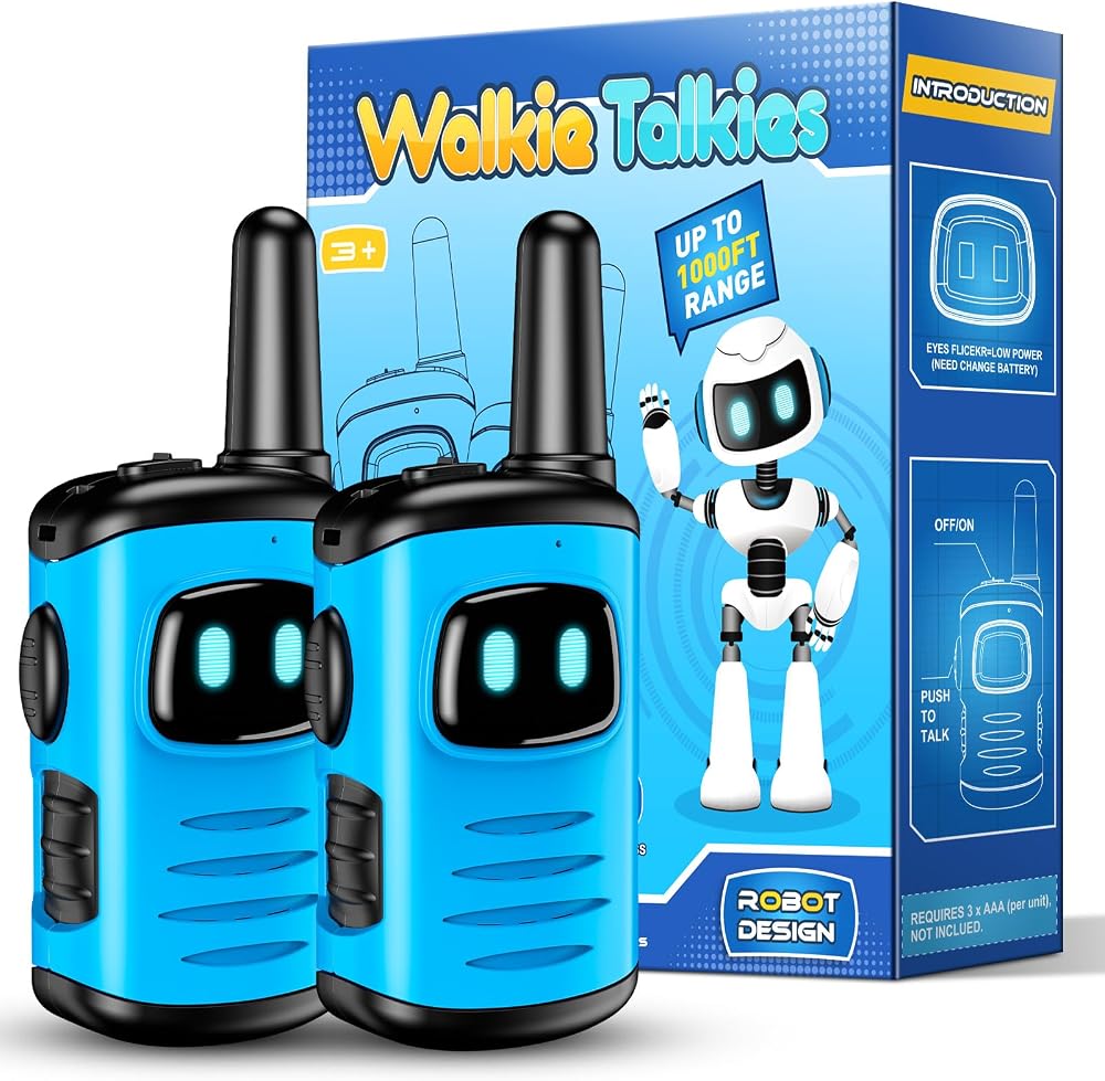 EUTOYZ Walkie Talkie Toy for Kids Light Blue Outdoor 3-12 Years