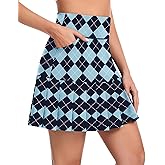 Soneven Tennis Skirts for Women High Waisted 2-in-1 A Line Pleated Athletic Golf Skorts Skirt with Shorts Pockets