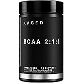 BCAA Powder, Kaged BCAAs Amino Acids, Fermented, Plant Based & Vegan Friendly Branched Chain Amino Acid, 5g BCAA Unflavored, Amino Acid Supplements for Men, 72 Servings
