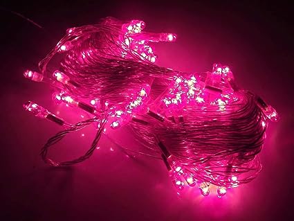A & Y - Brand Still LED String Light for Diwali Christmas Home Decoration, 10meter 35 Foot (Pink)