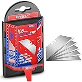 DIYSELF Utility Knife Blades 100 Pack, Box Cutter Blades Refills with Dispenser, Razor Blades Utility Knife Replacement Blade for Box Cutter, Razor Knife Blade
