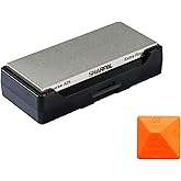 SHARPAL 156N Double-sided Diamond Sharpening Stone Whetstone Knife Sharpener | Coarse 325 / Extra Fine 1200 Grit | Storage Case with NonSlip Base & Angle Guide (6 in. x 2.5 in.)