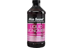 16 oz Mia Secret Liquid Monomer - Professional Acrylic Nail Liquid for Acrylic Powder - EMA monomer