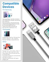 Yosou USB C Charger Cable 1M 2 Pack Type C Fast Charging 3A Nylon Braided Lead view 3