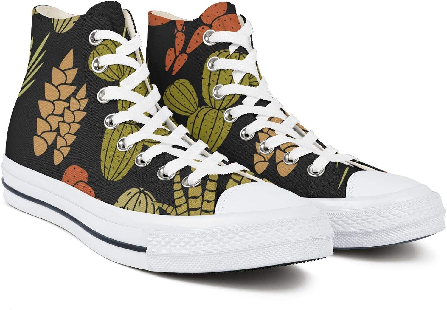 black floral tennis shoes