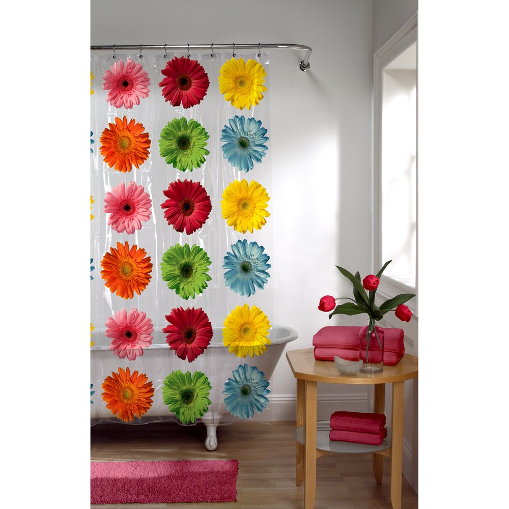 Maytex Gerbera Daisy PEVA Shower Curtain Amazon.ca Home & Kitchen