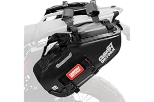 OSAH DRYPAK Motorcycle Saddle Bags, Waterproof Durable Saddlebags 24L(12L*2), Large Capacity Anti-Vibration Pannier Bags, Ideal Luggage Bag for Adventure and Sport Motorcycle Racks, 1 Pair