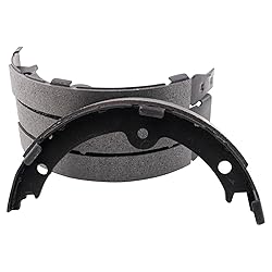 TRQ Rear Parking Brake Shoe Set Compatible with