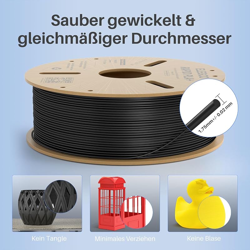 High Speed PLA+ Filament 1.75mm Weiß 1KG, PLA Plus Filament