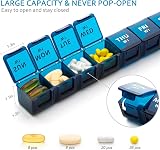 Yaklim Large Monthly Pill Box Organiser 28 Day 4 Week with Dust-Proof Case view 3
