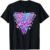 This Girl Glows for Kids Tie Dye Colors 80's and 90's T-Shirt