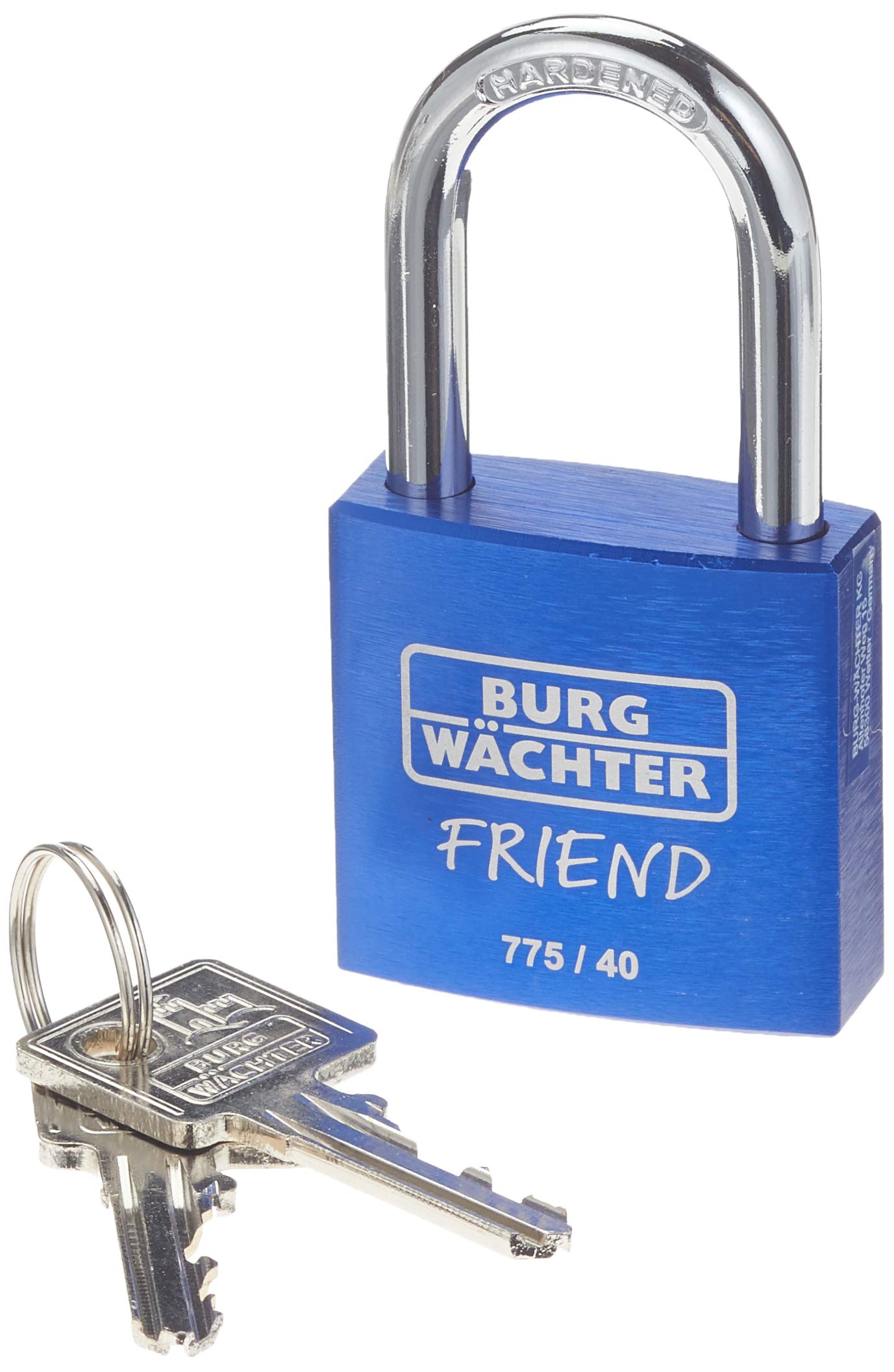 BURG-WÄCHTER Cylinder Padlock 775 40 Friend 35 Green, Aluminium, Blue