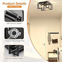 Feanron 2-Light Flush Mount Ceiling Light