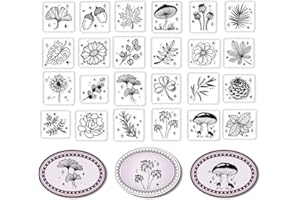 CRASPIRE Flowers Leaves Clear Stamps for Card Making Decoration Scrapbooking, Plant Silicone Rubber Stamp for Greeting Cards Photo Album Diary Decor DIY Craft
