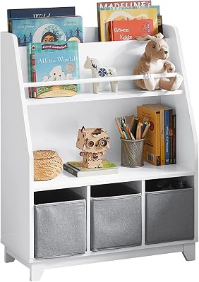 Librería Infantil 3 Cestas Soporta hasta 50kg 63x28x80cm