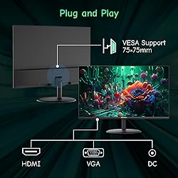 SANSUI Computer Monitor 24 inch Eye Care 1080P