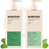 MAYDAY Daily Lice Routine, 12oz Shampoo &amp; Conditioner, Sandalwood &amp; Mint | Non-Toxic &amp; Pesticide-Free, Scientifically Proven Lice, Super Lice &amp; Nit Defense, All Hair Types, Hair &amp; Scalp Wellness