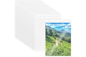 VOKOY 100PCS 8.5 x 11 Inch Cellophane Bags Self Sealing, Resealable Clear Plastic Sleeves for Paper, Artwork, Photo Mats, Comic, Magazine Page Protectors