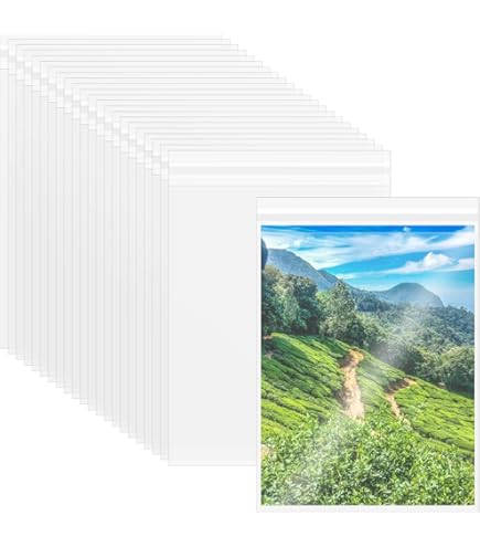 Amazon.com: Delatanus 6''x 9'' Clear Cellophane Bags 1.6-mil,Fits A9  Envelopes 6X9 Inch Art Work Cards Photos Candy Treats Bakery Cookie Clear  Cello Plastic Sleeve(100 Count) : Health & Household