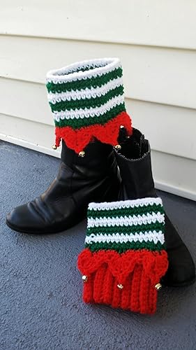 christmas boot cuffs